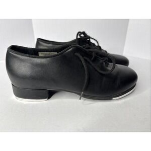 Leo Childrens Dance Black Lace up Tap Shoes Size‎ 5 M